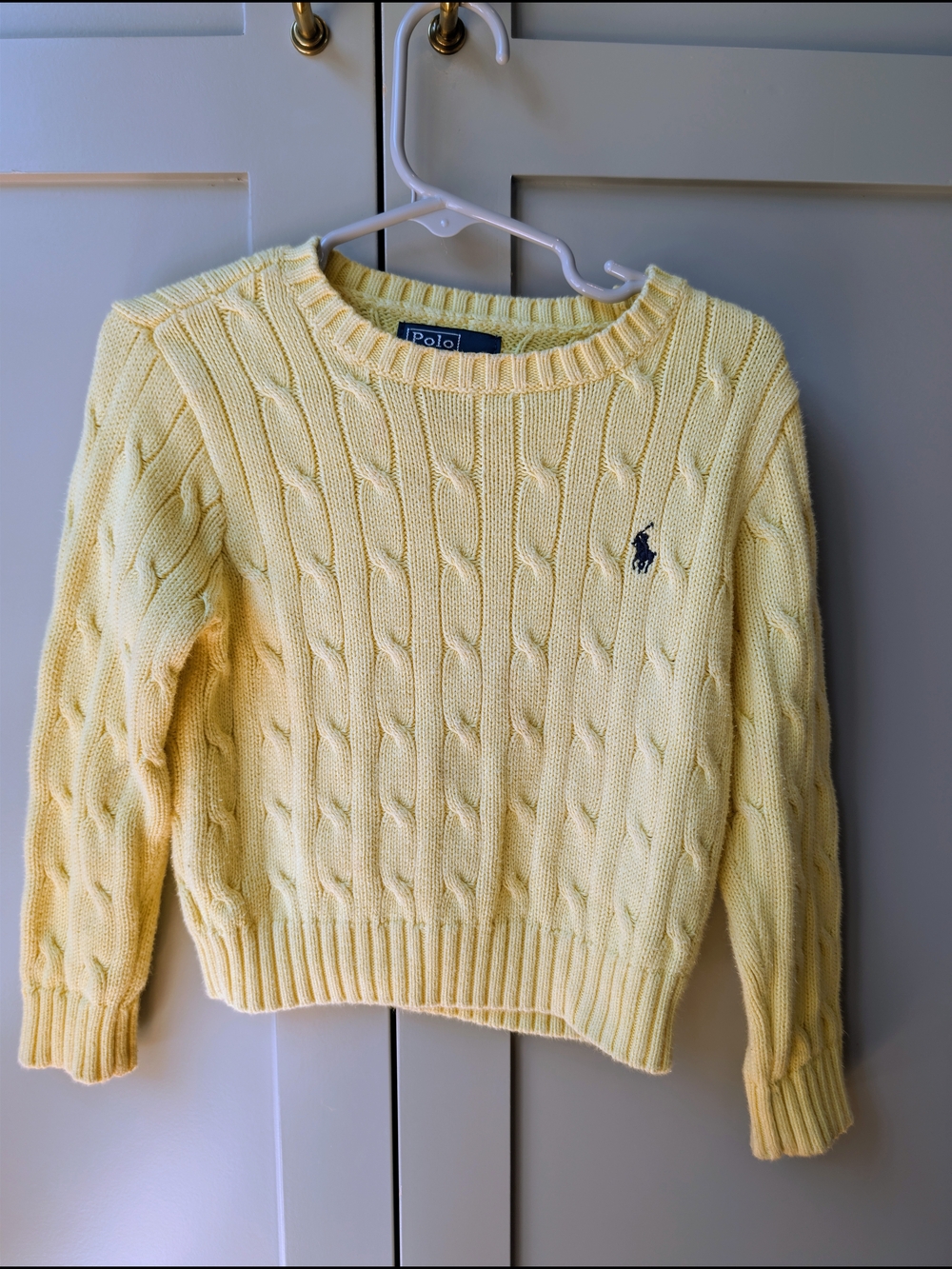 Polo by Ralph Lauren Yellow Cable-Knit Sweater